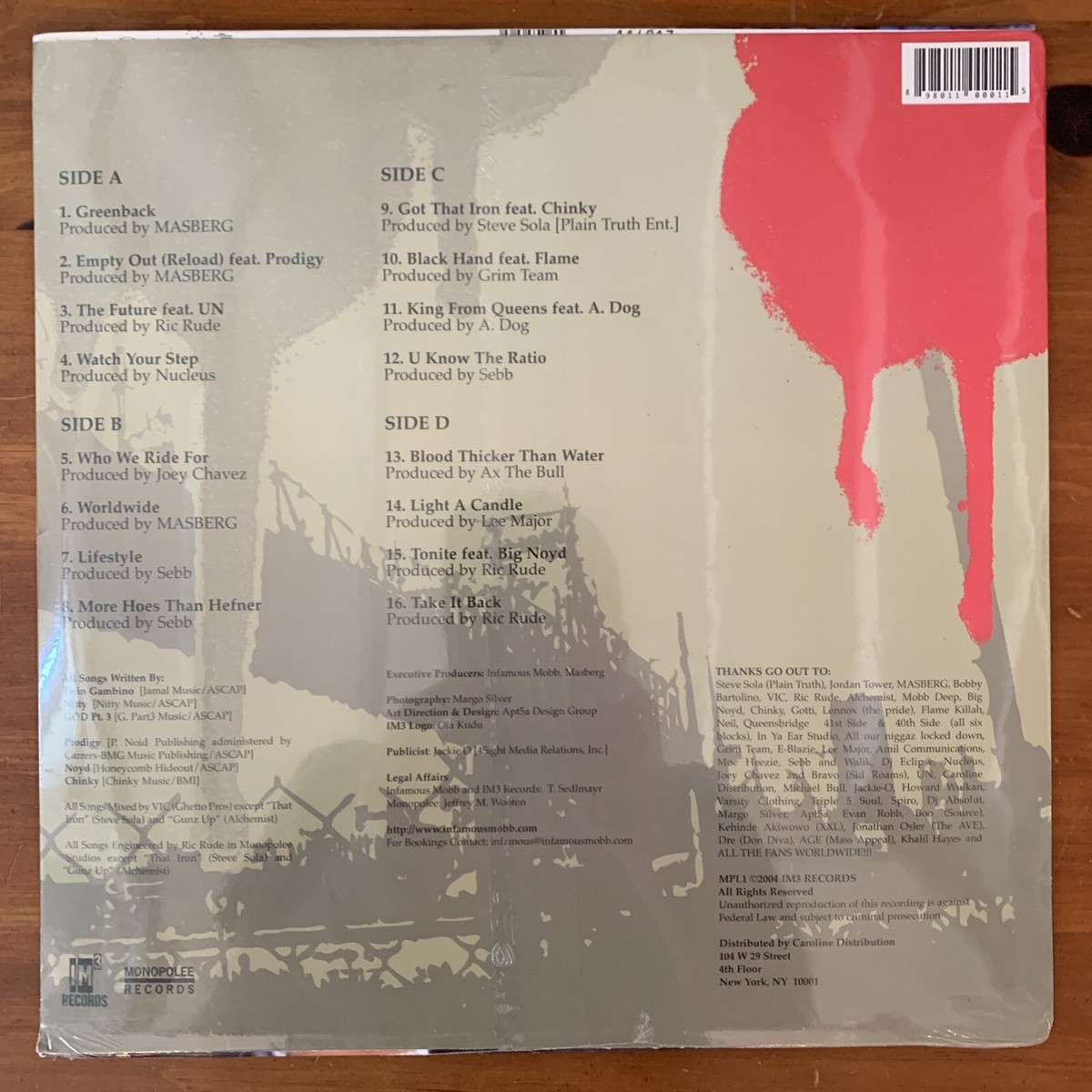 SEALED - INFAMOUS MOBB [Blood Thicker Than Water Vol 1] 2LP