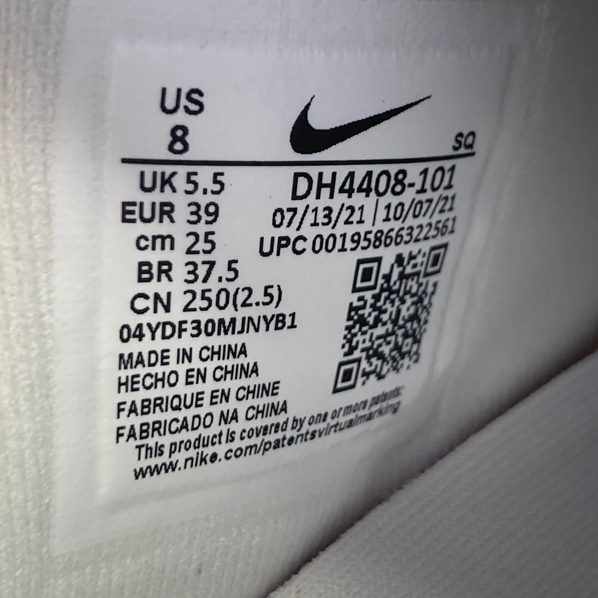 Nike Air Force 1 '07 LX Triple White Silver DH4408-101 Women