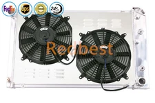 #162 4 Row Alu Radiator+Shroud+Fan For Chevy 78-85 Impala 78-83 Malibu 26"Core