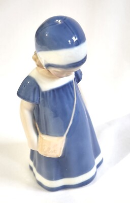 Vintage Bing Grondahl Figurine Else Girl Blue Royal Copenhagen