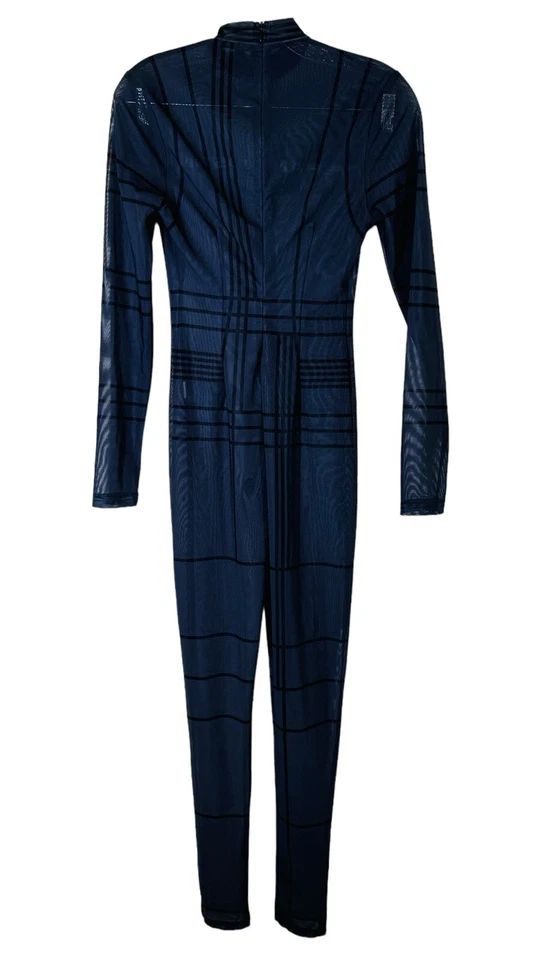 Traje de gato Shane Justin gris rejilla malla transparente mediano Foto 2 de 4