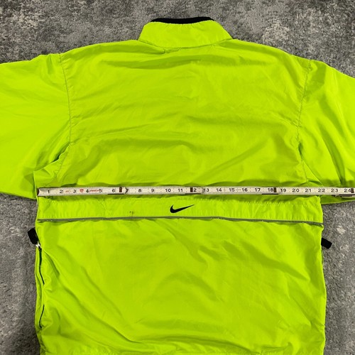 Vintage Nike Windbreaker Jacket Boys Medium Green 1/2 Zip Pullover 90s Y2K Logo - Picture 14 of 20