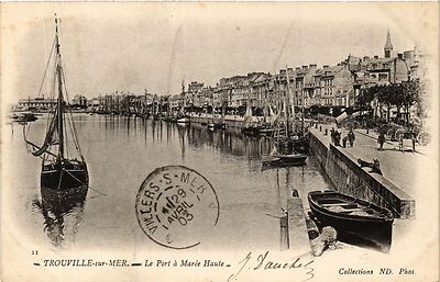 CPA TROUVILLE-sur-MER Le Port a Marée Flut (422211)