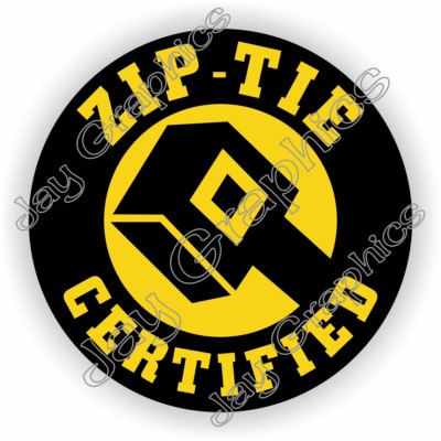 20 pcs Funny ZIP-TIE Certified Hard Hat Stickers Welding Helmet Safety Decals 20