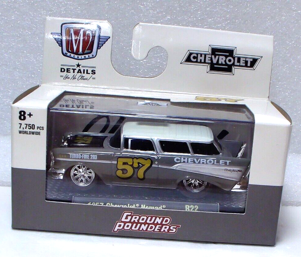 M2 Machines Ground Pounders 1957 Chevrolet Nomad 1:64 Diecast