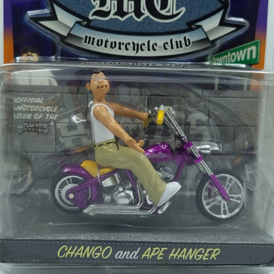 JADA TOYS HOMIE ROLLERZ MC MOTORCYCLE CLUB CHANGO and APE HANGER PURPLE 1:24 - Image 3 of 4
