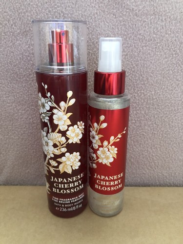 New Bath And Body Works Japanese Cherry Blossom & Diamond Shimmer Mist Duo