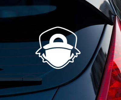 Pokemon Trainer Super Smash Bros Indoor/Outdoor Matte White Vinyl Decal 5.6x5.3''