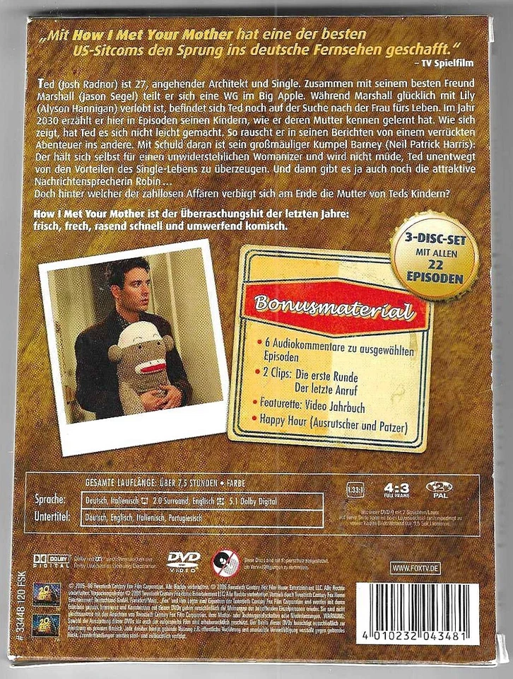 DVD How I met your Mother - Season 1 (3 DVDs) - Bild 2 von 2