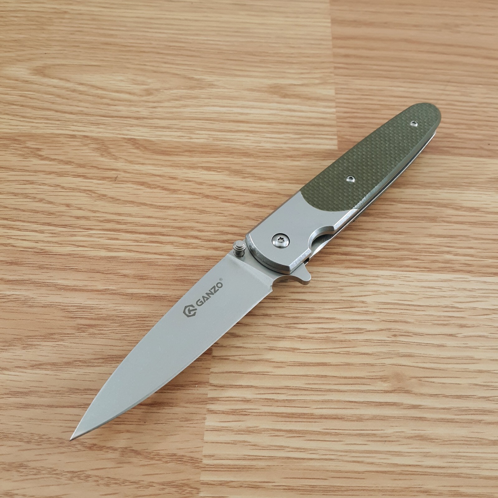 Ganzo Knives G7432 Linerlock Folding Knife 3.5 440C Steel Blade Green