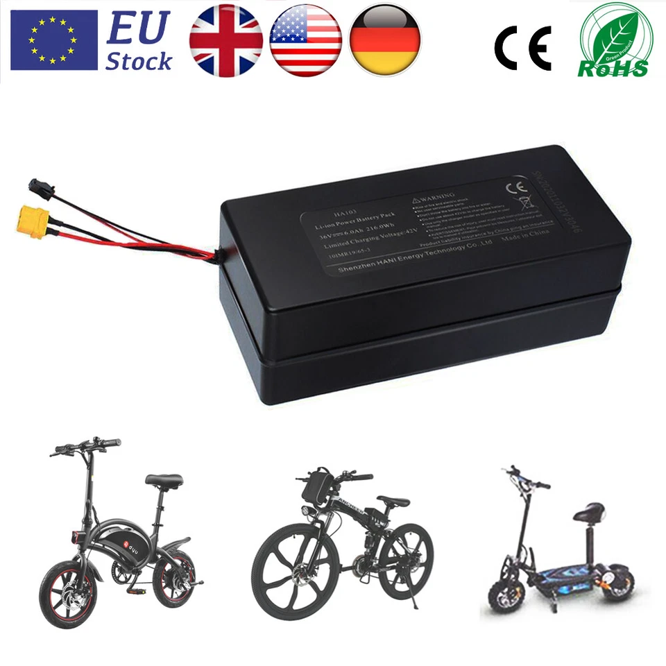36V 10Ah Pour DYU D3+ Vélo Electrique Batterie Li-Ion Bici E-Bike Battery Pack