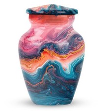Vibrant Swirl Keepsake: Adult Memorial Urn for Ashes Keepsake