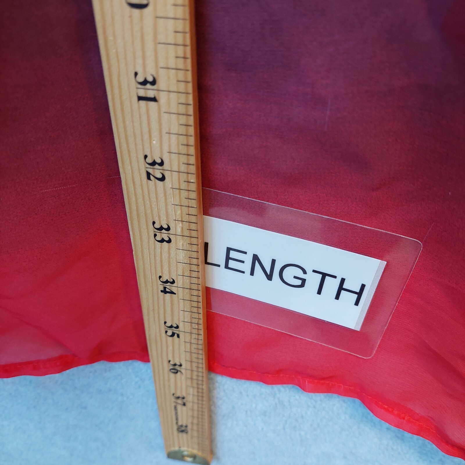 Moda Womens Blouse Red And Black Sheer 3/4 Sleeves Size 22 Ladies