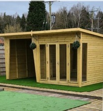 20X8 SUMMER HOUSE HOT TUB COMBI HEAVY DUTY T&G PRESSURE TREATED GARDEN ROOM