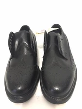 NWT Vintage O'Sullivan Executive Imperials Black Leather Wingtip Brogue Mens 8B