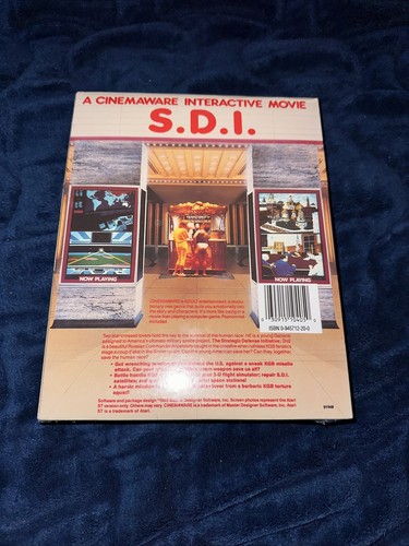 S.D.I. Cinemaware Interactive Movie - Atari 520/1040ST - Mindscape 1986 NUOVO Raro - Foto 4 di 12