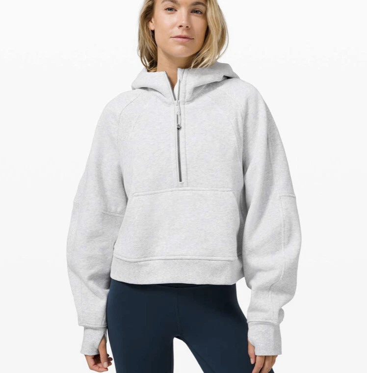 Lululemon Scuba Oversized 1/2 Zip Hoodie Heathered Core Ultra Grey