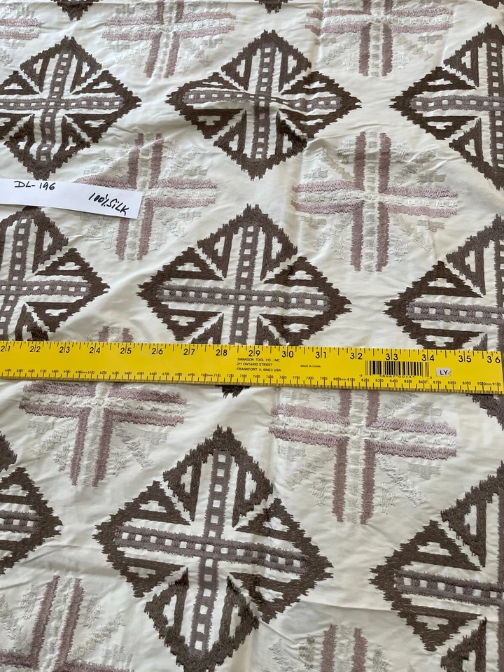 Designer Quality 100% Silk Shantung High End Embroidered Fabrics!!! - Image 2 of 4