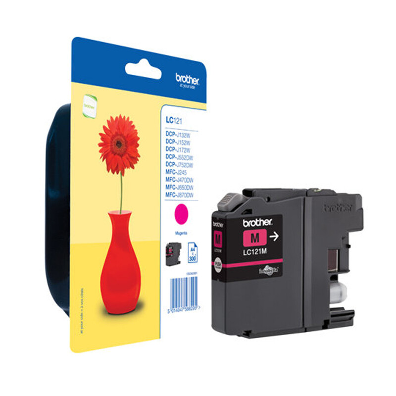 Brother LC121M Окрашивает патрон пурпурным в течение 300 дней 3190₽