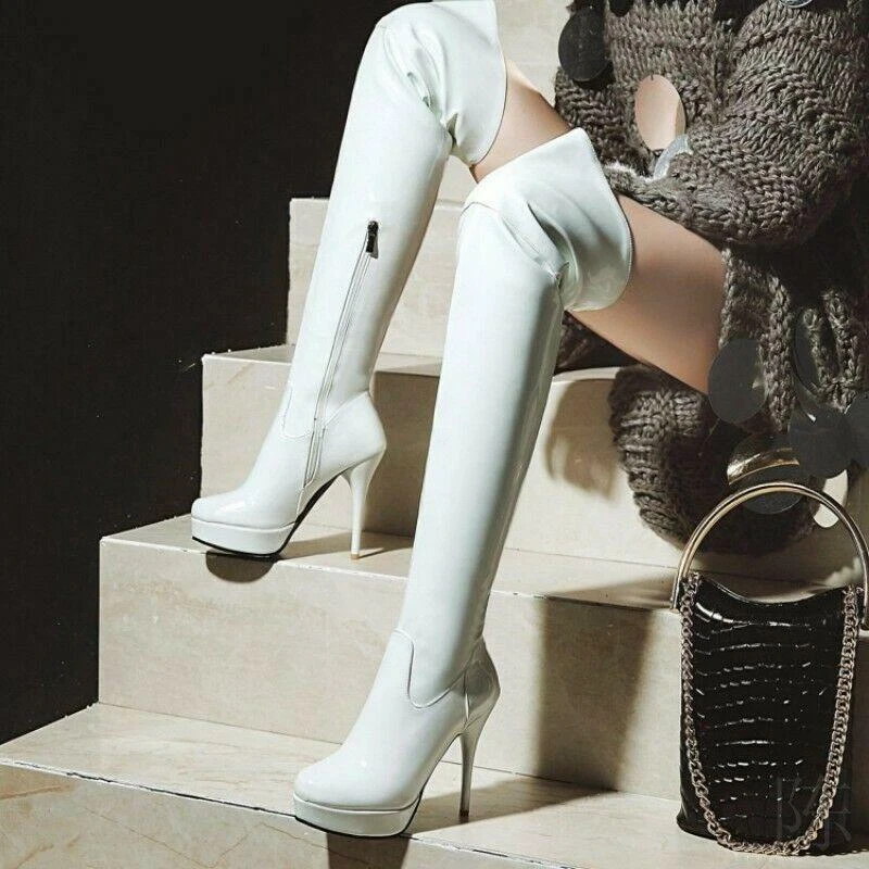 Stivali Donna Sopra Il Ginocchio Hitmars In Camoscio Morbido – Tacco 2 Cm Nero – Vestibilità Elastica E Comfort Per Tutto Il Giorno (EU 35)