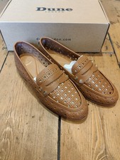 Dune London Glimmer Laser Cut Loafers Size 3 EU 36 Tan RRP £ 80