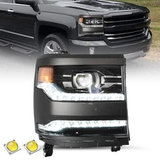 FULL LED Projector Headlights For 2016-18 Chevy Silverado 1500 Headlamp Right