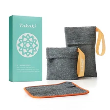 3-in-1 Exfoliating Set – 2 Soap Saver Pouches (2 Sizes) + Dual-Textured... 