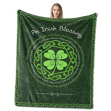 Irish Gifts for Women Men Gifts, Best Birthday Celtic 50"x60" Irish Blessing