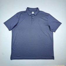 Callaway Mens Polo Shirt XXL Blue Geometric Print Opti Dri Golf Short Sleeve