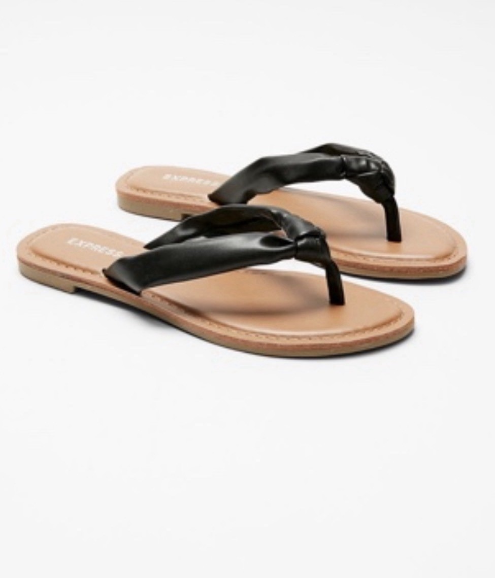Express Black Knot Thong Sandals ~ Size: 7