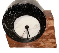 Vintage Italian Marble Sculptural Desk Clock ...