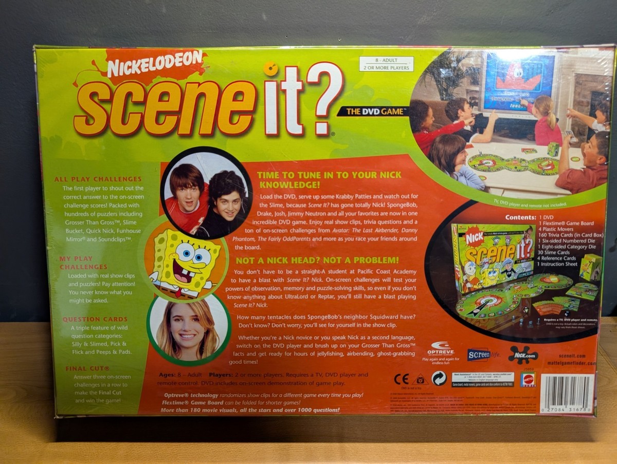 Scene It? Totally Nick Trivia DVD Game Nickelodeon J3859 Mattel