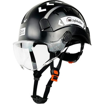 Casco De Seguridad Con Visor Ajustable Para Proteccion Industrial Lujo