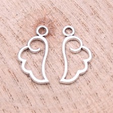480 Pcs Multicolor Tibetan Silver Wing Charms 18X9MM Diy Jewelry Making L10479