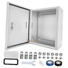 Outdoor Electrical Box 12 x 10 x 6''D NEMA 4X Enclosure Steel Box, Waterproof 