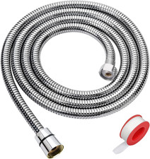 Shower Hose Extra Long 90 Inches Brushed Chrome Handheld Shower Head Hose with B
