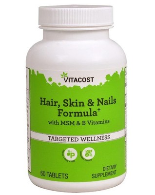 Vitacost Hair, Skin & Nails Formula with MSM and B Vitamins - 60 Tablets 9/2026