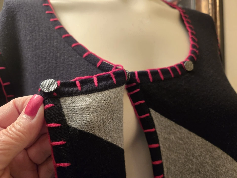 Cárdigan largo para mujer Dolce Cabo-pañuelo dobladillo talla XL Foto 4 de 4