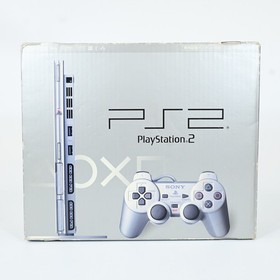 Sony PlayStation 2 PS2 SCPH-75000 Silver Console Boxed Complete w/ Stand Tested