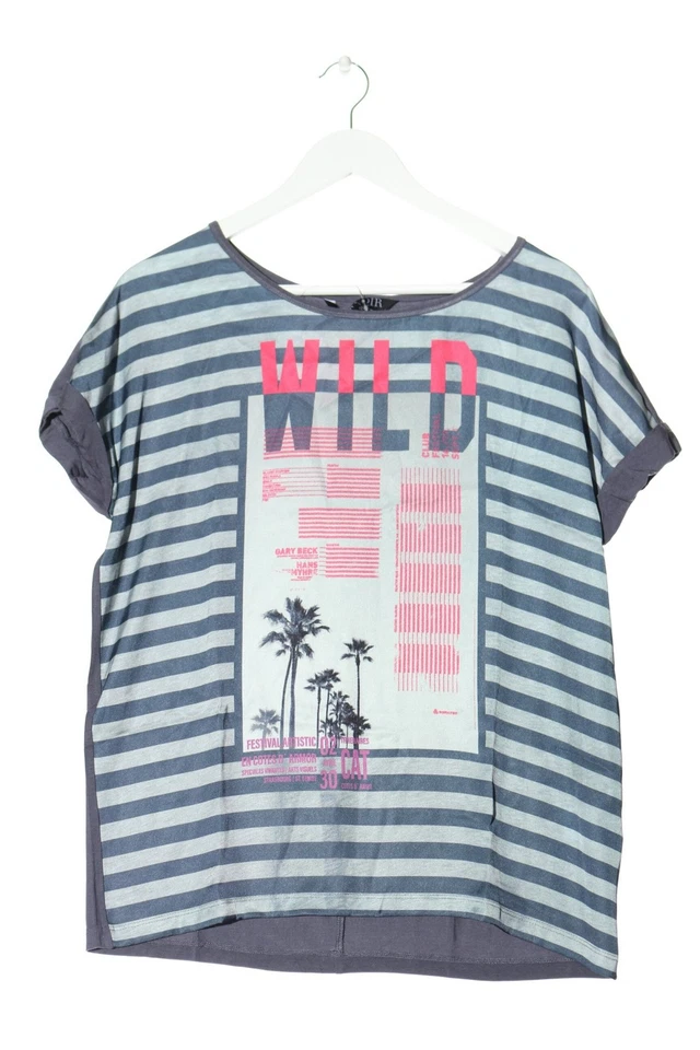 CAT NOIR Blusa Camisa Mujeres Blusa Talla EU 38 lila-rosa-blanco look casual - Imagen 4 de 4