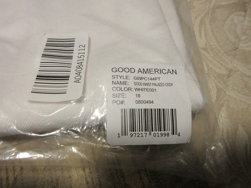 Jean Good American taille 18 bonne taille palazzo crop blanc jambe large 139€ - Photo 3/24
