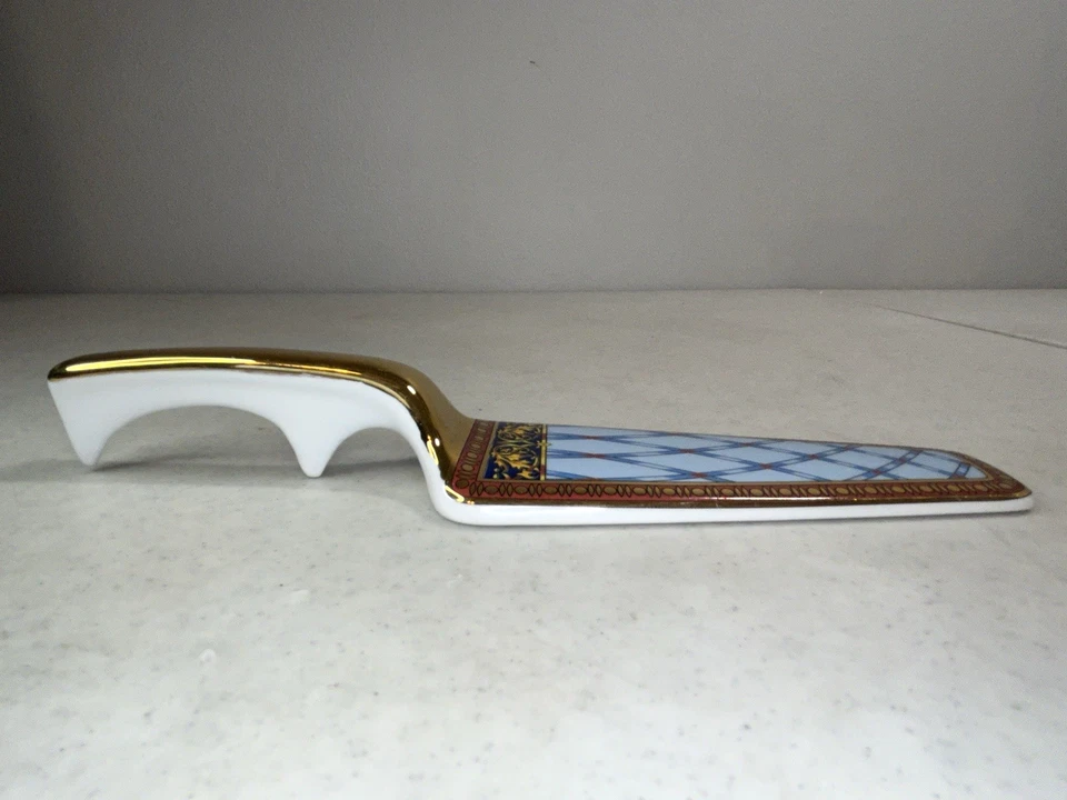 Versace Rosenthal Russian Dream spatola porcellana servizio torte affettatrice 9,5" - Immagine 3 di 4