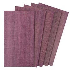 Purpleheart Wood Sheets 1/8" Thick, 5x9 inch Lumber Veneer Pieces Purple 