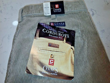 90s CHAPS Ralph Lauren Corduroy Pants Mens 36 x 32 Tan Pleated Cuffed