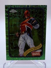 2025 Topps Chrome Marvel Captain Britain HULK GREEN LAZER #'d 33/99 #151