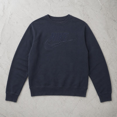 Vintage Nike Sweatshirt   Big Logo (Washed Navy)