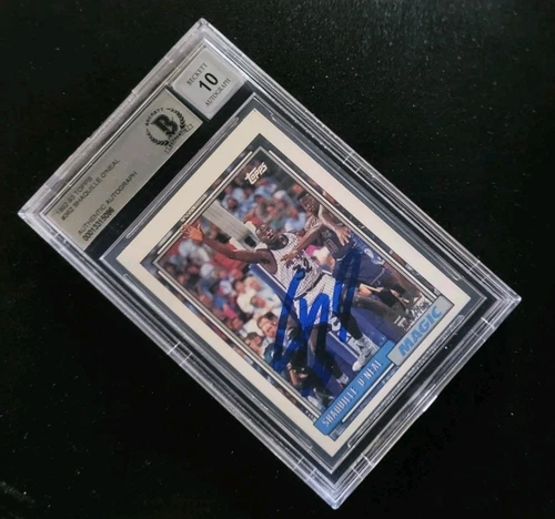 1992-93 Topps #362 Shaquille O'Neal Rookie Autograph BAS 10 Auto