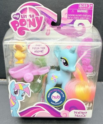 My Little Pony Dewdrop Dazzle With Wagon & Duck 2010 Hasbro New In Package 