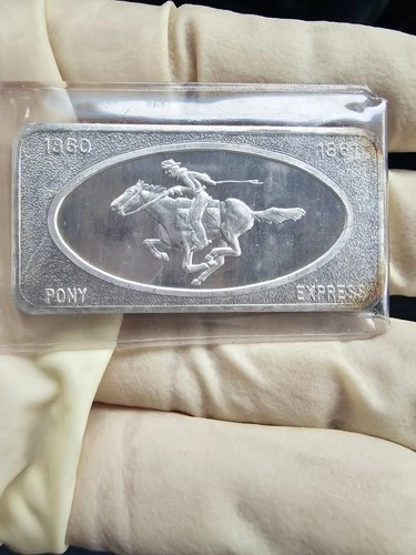 Patrick Mint San Francisco Pony Express 1 oz .999 Fine silver art bar.....