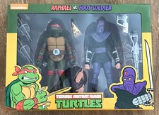 NECA TMNT Cartoon Raphael vs. Foot Soldier Figure 2 Pack NEW Target Exclusive